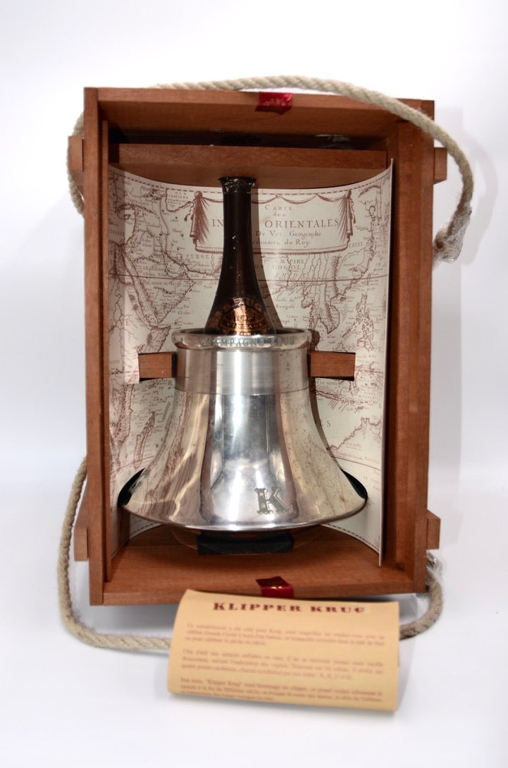 1981 Krug Vintage Brut Champagne with Krug Klipper Pewter Ice Bucket & Map-Lined Wood Box [Collector's Item]